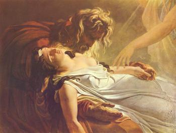 Anne-Louis Girodet De Roussy-Trioson : Malvine, Dying in the Arms of Fingal